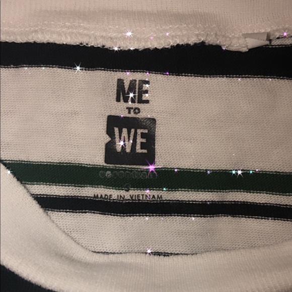 ✨black/green/white striped tee✨ - Picture 4 of 4